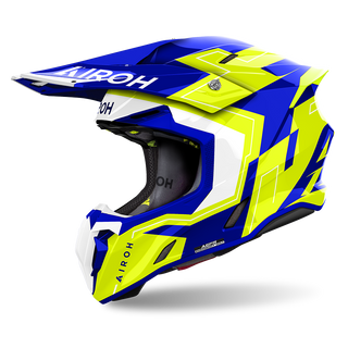 Airoh Twist 3.0 Dizzy Helmet - Blue/Yellow Gloss