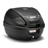 Givi Monolock 30L Black Embossed Topcase Tech With Smoked Reflectors Inc. Plate And Universal Kit (With Micro 2 Closure)