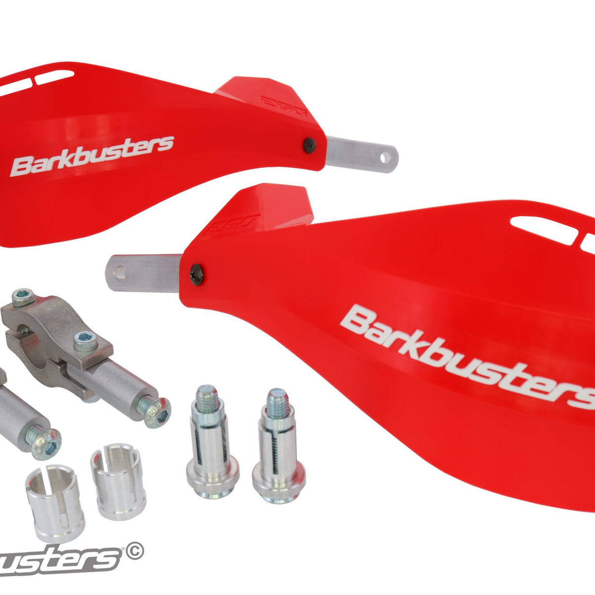 Barkbuster Ego Handguard Two Point Mount (Straight 22Mm) Red