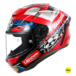 Kabuto F17 GP Mips Michele Pirro Helmet - Red/Grey/Blue