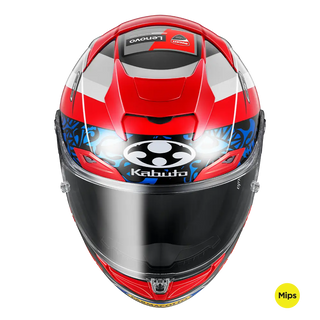 Kabuto F17 GP Mips Michele Pirro Helmet - Red/Grey/Blue
