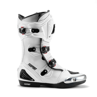 Fusport XR1-GP Perf Motorcycle Boots - Triple White