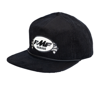 FMF Casual Headwear Garage Cord Hat - Black (One Size Fits Most)
