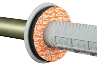 Renthal Grip Donutz Fit Between Grip Flange and Hand - White / Orange