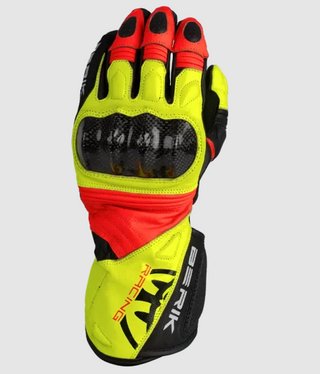 Berik SP1 Carbon Long Sports Gloves - Black/Hi-Viz/Red