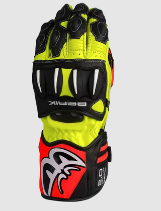 Berik Trax Long Sports Gloves - Black/Hi-Viz/Red