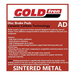 GOLDfren Brake Pads GF115 - AD