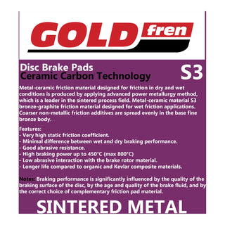 GOLDfren Brake Pads GF322 - S3