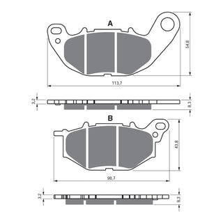 GOLDfren Brake Pads GF369 - GP5 - Indent