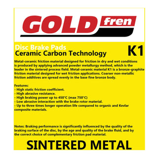 GOLDfren Brake Pads GF375 - K1