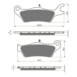 Brake Pads Goldfren Sintered Sports GF381 - S3