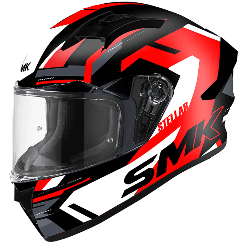 SMK Stellar K-Power (GL231) Full Face Helmet - Black/Red/White – MotoHeaven