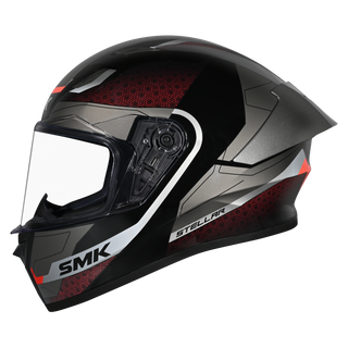 SMK Stellar Sport Flight (GL236) Full Face Helmet - Black/Red/Grey