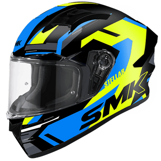 SMK Stellar K-Power (GL245) Full Face Helmet - Black/Yellow/Blue
