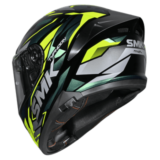 SMK Typhoon 06 Rival (GL254C) Full Face Helmet - Black/Green/Yellow