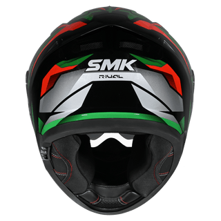 SMK Typhoon 06 Rival (MA283) Full Face Helmet - Matt Black/Green/Red