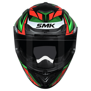 SMK Typhoon 06 Rival (MA283) Full Face Helmet - Matt Black/Green/Red