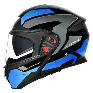 SMK Gullwing Sonic (GL256) Flip-up Helmet - Black/Blue/Grey