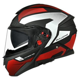 SMK Gullwing Sonic (MA231) Flip-up Helmet - Matt Black/Red/White
