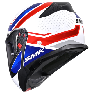 SMK Gullwing Supertour (MA153) Flip-up Helmet - Matt White/Blue/Red