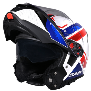 SMK Gullwing Supertour (MA153) Flip-up Helmet - Matt White/Blue/Red