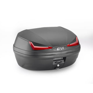 GIVI Monolock Topcase 45L Black/Red - Includes Universal Plate