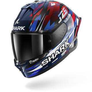 Shark Skwal Cup Replica Zarco GP DE France Carbon Full Face Helmet - Blue Chrome Red