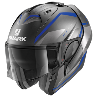 Shark Evo-ES Yari Helmet Anth/Blue/Silver