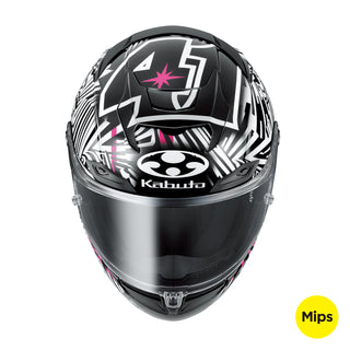 Kabuto F17 GP Mips Aleix Helmet - Black/White