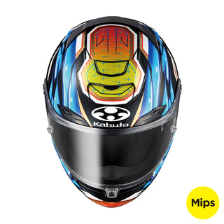 Kabuto F17 GP Mips Glanz Helmet - Blue/Yellow
