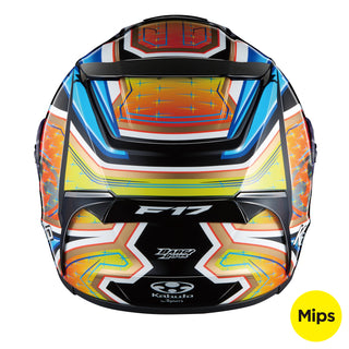 Kabuto F17 GP Mips Glanz Helmet - Blue/Yellow