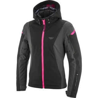 Ixon Burning Ladies Motorcycle Jacket - Anthracite / Black / Pink