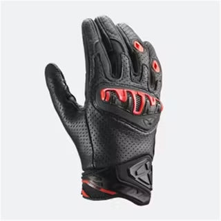 Ixon Mirage Leather Motorcycle Gloves EN13594 - Black/Red