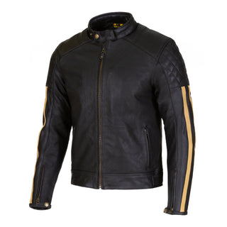 Merlin Icon D3O Perforated Leather Motorcycle Jacket - Black / Gold
