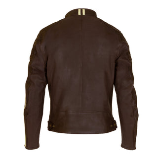 Merlin Icon D3O Perforated Leather Motorcycle Jacket - Brown / Cream