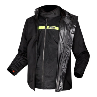 LS2 Riva Men's Jacket - Light Grey / Hi-Vis Orange