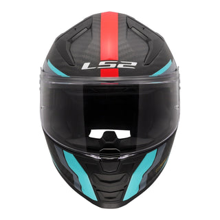 LS2 FF811 Vector II Carbon Grid Helmet - Cyan