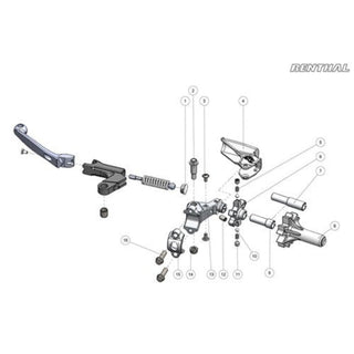 Renthal LV128BK Black Shroud Kit for LV111 Gen2 Intellilever Lever