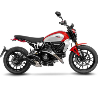 LoeVince LV-10 Slip-On Exhaust Full Black for Ducati Scrambler 800 Icon/Full Throttle/Night Shift 23-26