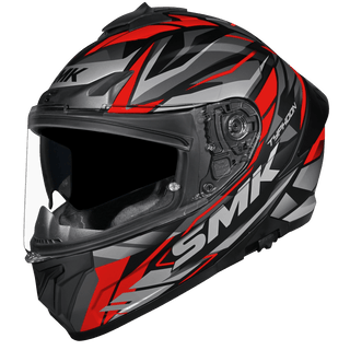 SMK Typhoon 06 Rival (MA263) Full Face Helmet - Matte Black / Grey / Red
