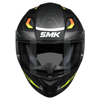 SMK Stellar Sport Flight (MA264) Full Face Helmet - Matt Black/Grey/Yellow