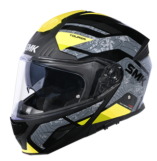 SMK Gullwing Navigator (GL264) Flip-up Helmet - Black/Grey/Yellow