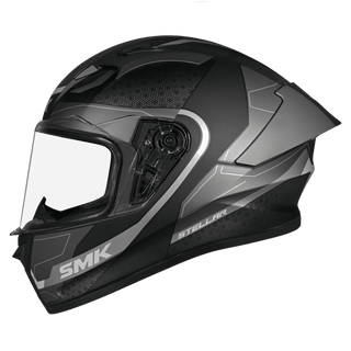 SMK Stellar Sport Flight (MA266) Full Face Helmet - Matt Black/Grey