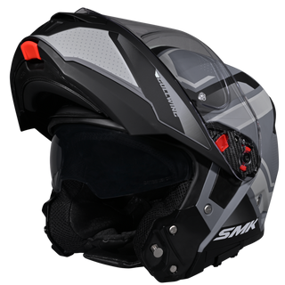 SMK Gullwing Supertour (MA661) Flip-up Helmet - Matt Grey/White
