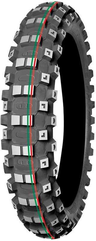 Mitas Terraforce MX Med-Hard Red & Green Stripe 110/100-18 64M Motocross Rear Tyre