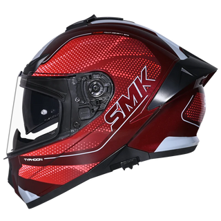 SMK Typhoon 06 Mystic (MA336) Full Face Helmet - Matt Red/Grey