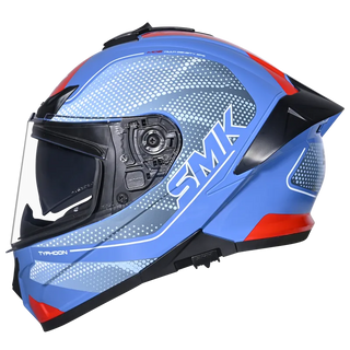 SMK Typhoon 06 Mystic (MA551) Full Face Helmet - Matt Blue/White