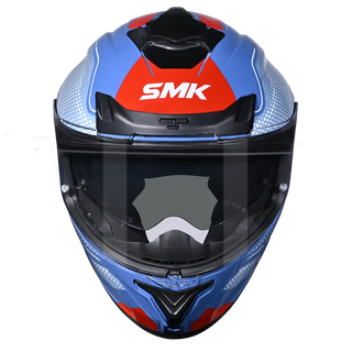 SMK Typhoon 06 Mystic (MA551) Full Face Helmet - Matt Blue/White