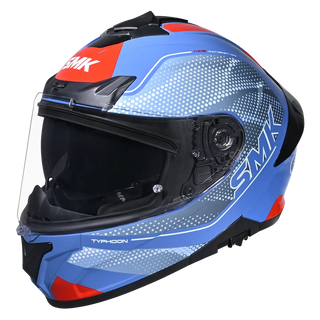 SMK Typhoon 06 Mystic (MA551) Full Face Helmet - Matt Blue/White