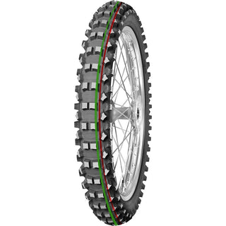 Mitas Terra Force-MX MH Red/Green Stripe Motocross Tyre Front - 80/100-21 51M